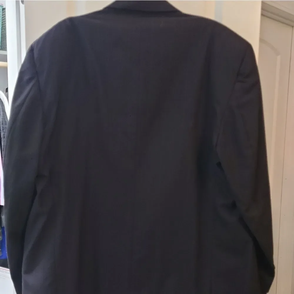 Black Wool Bill Robinson for Steven Windsor Men's Blazer Suit Jacket Sportcoat